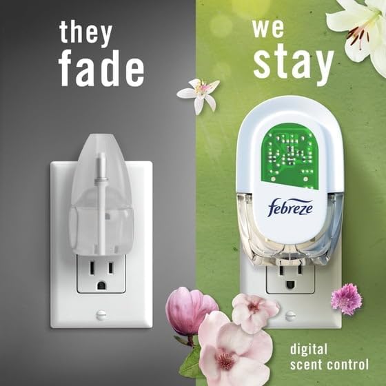 Febreeze Plug In Air Freshener Scented Oil Refill Premium Spring Mix 3 Count