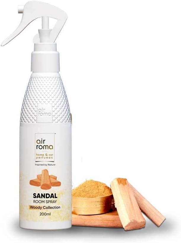 AaIiRr-RrOMmAa Sandal Air Freshener Spray | Long-Lasting Odour Eliminator For Home &amp Office | (200Ml) Pack of 1