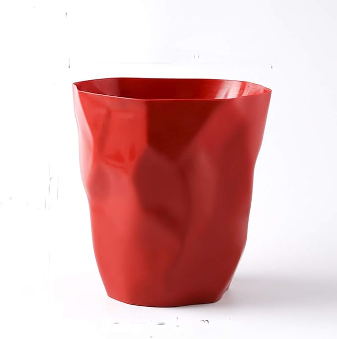 Peacewish Square Red Trash Can Wastebasket Garbage Container Bin for Bathrooms Powder Rooms Kitchens Home Offices (red Pack of 1)