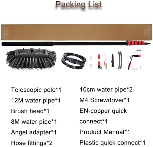 3.6-12m High Cleaning Telescopic Pole Telescopic Window Cleaner Extendable Greenhouse Roof Cleaner for Glass Wall Photovoltaic Panel Cleaning