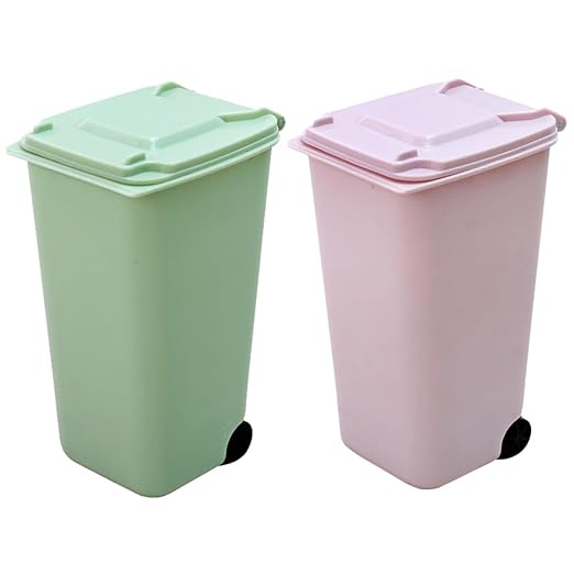 STOBAZA Multifunctional Small Desk Trash Can Mini Trash Cans for Desks Lid for Kitchen