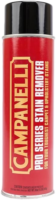Campanelli Pro Series Stain Remover Point &amp Spray Carpet &amp Upholstery Cleaner for Pet Stains &amp Odors Food Stains Wine Coffee Dirt and More! – 18oz Aerosol