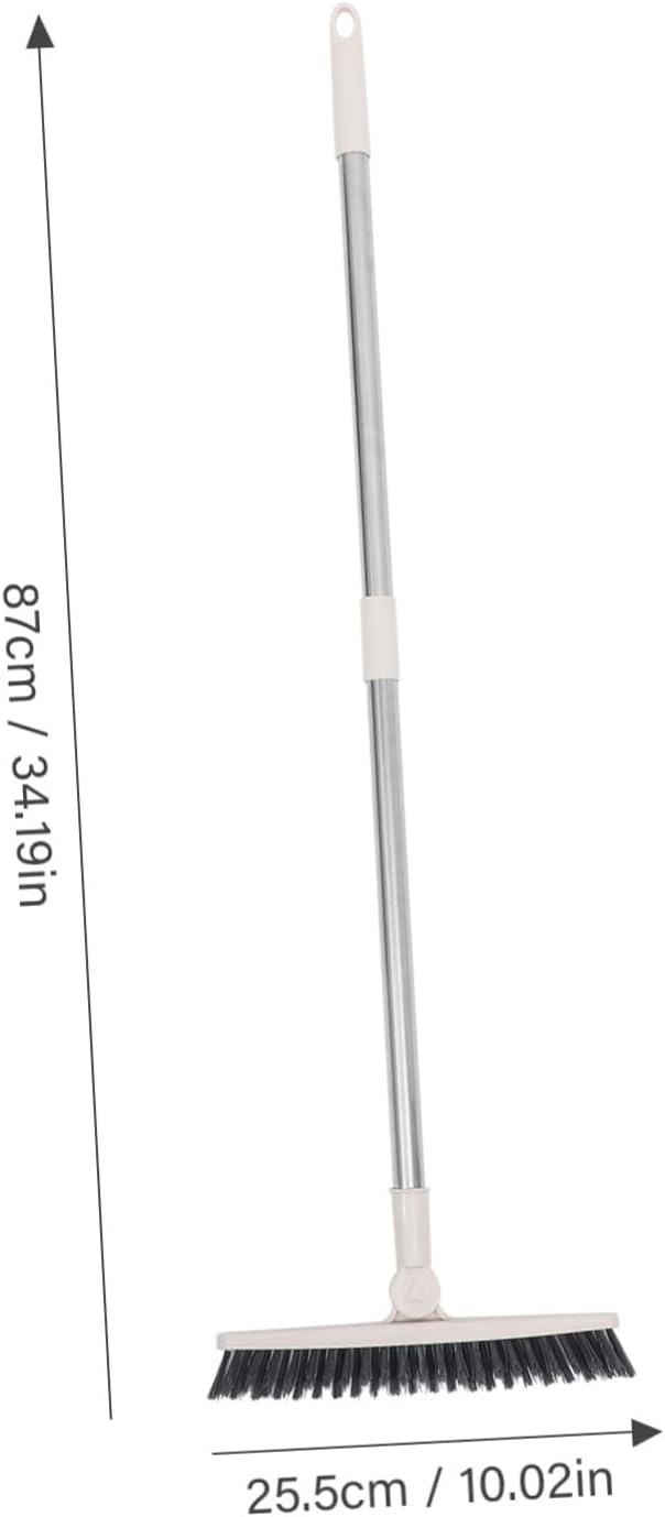 2pcs Floor Scrub Brush Rotatable Handle Cleaning Tool for Bathroom Tile Grout and Window Tracks Stiff Bristles for Crevice Cleaning Easy to Use Versatile Design