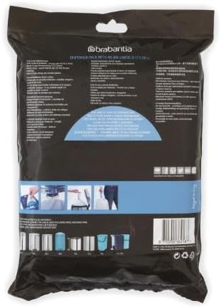Mekomy Brabantia 362187 40 Trash Bags Dispenser 4-5.3 Gallon White