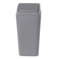Plastic Trash Bin with Swing Lid 16 L Small Garbage Bins Grey
