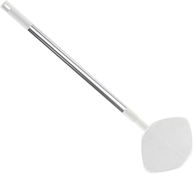 Retractable Handle Dust Mop with Electrostatic Microfiber Cloth No Wash Household Cleaning Mop for Floors and Surfaces White Triangle Shape for Easy Dust Removal