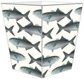 WB1521-Blue Fish Wastepaper Basket