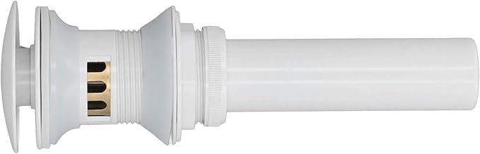Pop Up Drain Stopper Press Bounce Deodorization Bathroom Sink Drain White for Home (With Hole)