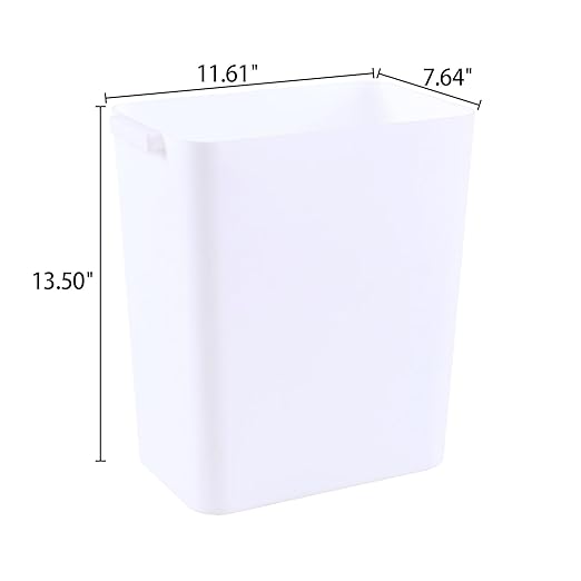 4.5 Gallon Plastic Small Trash Can Slim Garbage Cans 3 Packs White