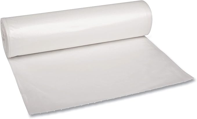60 Gallon Clear Trash Bags | 1.1 Mil Heavy-Duty Garbage Bags | 38 x 58 100 Count Bulk Can Liners
