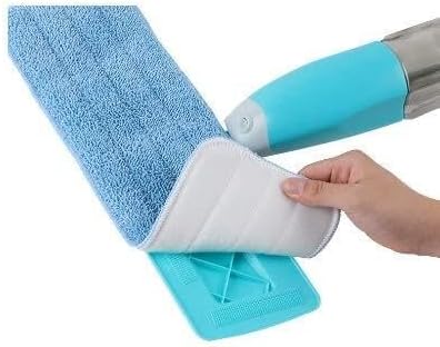 Spray Floor Mop with 2 Replaceable Microfiber Flat Pads Adjustable Rod 360° Rotating Head for Quick Drying and Deep Cleaning on Tile &amp Hardwood