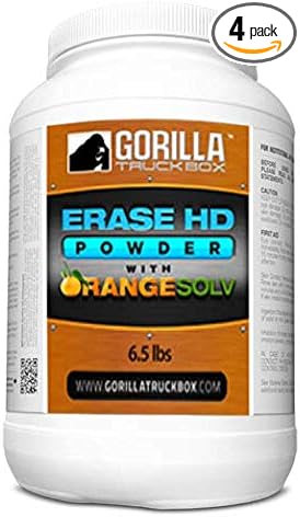 Gorilla Erase HD Powder Carpet Cleaning Concentrate With Orange Solve 6.5 lb container Case of 4