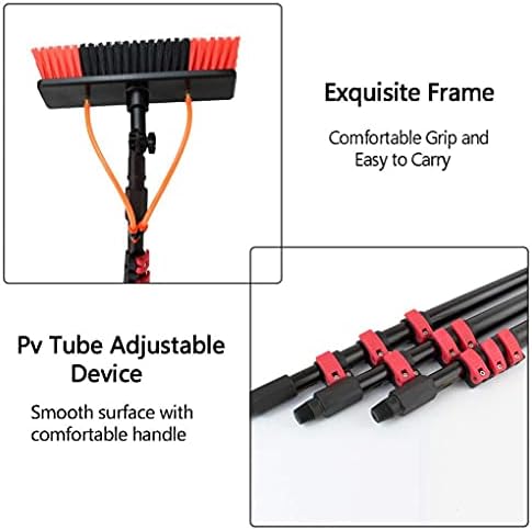 Window Cleaning Pole Window Cleaner Kit Water/Hose Fed Pole Cleaning and Washing Tool for Window Glass Solar Panel (3.5m 5.4m 9m)/5.4