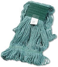 Super Loop Wet Mop Head- Cotton/Synthetic- Medium Size- Green