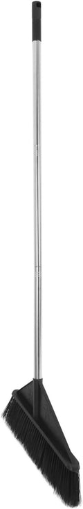 Baluue Stiff Bristle Broom for Home and Office Black Indoor Outdoor Sweeper Broom Long Handle Floor Cleaning Supplies