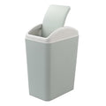 Kekow 4.5 Gallon Small Plastic Trash Can Swing Lid Waste Can Blue