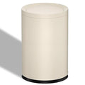 2.3 Gallon/9L White Round Trash Can with Swing Lid Metal Garbage CanModernElegant Waste Basketfor Bathroom BedroomLiving RoomOfficeRVHome(9L-White)