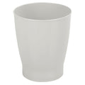 mDesign Round Plastic Bathroom Garbage Can 1.25 Gallon Wastebasket Garbage Bin Trash Can for Bathroom Bedroom and Kids Room - Small Trash Can - Fyfe Collection - Light Gray
