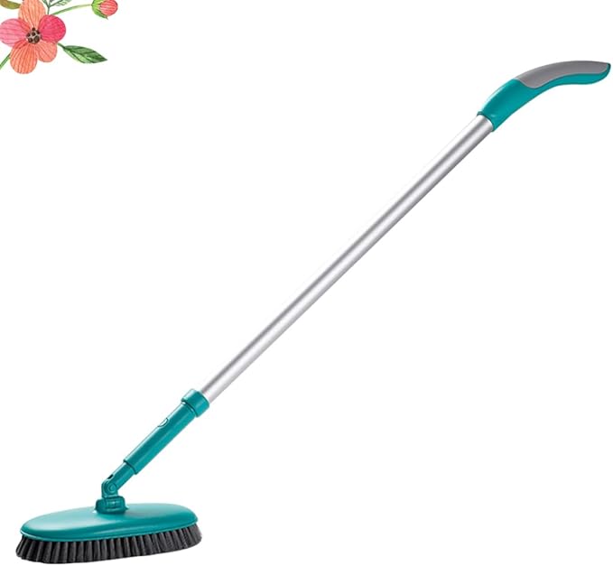 Floor Cleaner Long Handle Soft Bristle Scrubber for Bathroom Grout Cleaner for Floors