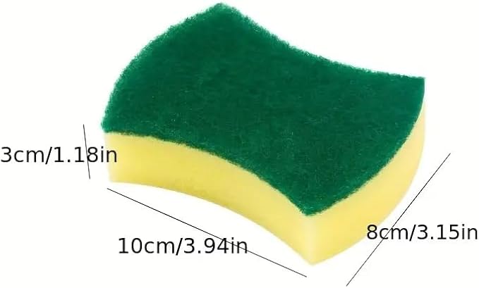 10pcs Kitchen Cleaning Sponge Cutlery Eco-Friendly Anti-Scratch Scrub Sponge