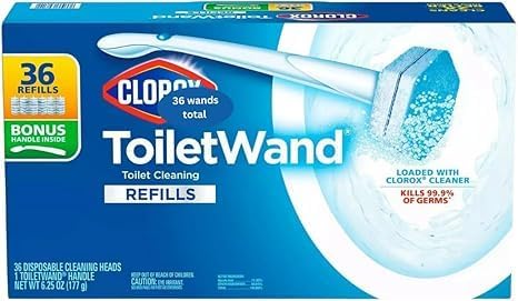 Wand Disposable Toilet Cleaning System with 36 Refills Each