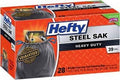 Steel Sak Heavy-Duty Drawstring Contractor CleanUp Trash Bags Gray 28-Ct. 39-Gal.