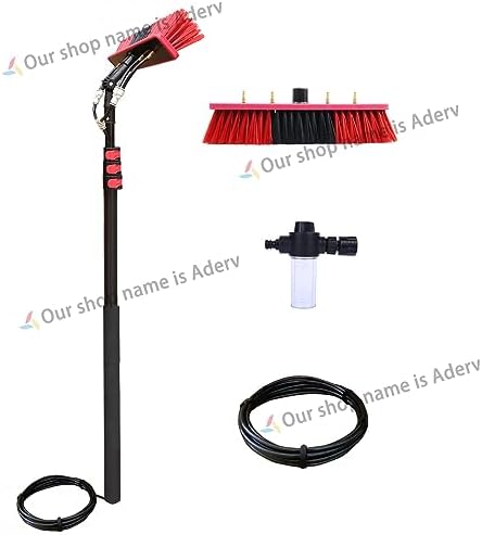 Telescopic Pole Kit Cleaning Brush12ft - 30ft Window Cleaning Pole Water Fed Pole Kit Telescopic Brush Extendable Window Squeegee Washer Roof Cleaner Glass Outdoor Solar Panel (3.6m/12ft)