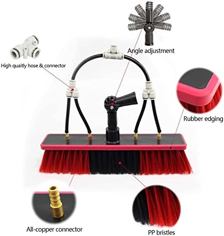 Glass Cleaning Brush Home Water Fed Telescopic Pole Kit Solar Panel Brush Rotating for Photovoltaic PanelTelescopic Window Cleaning Pole &amp Water Fed Brush - Extendable Cleaner for Conservat