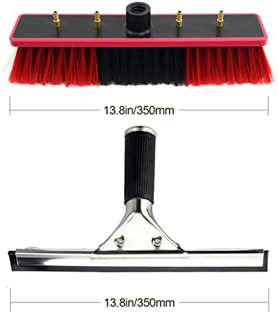 Glass Cleaning Brush Home Water Fed Telescopic Pole Kit Solar Panel Brush Rotating for Photovoltaic PanelSolar Panel Cleaning Kit 12FT Telescopic Window Cleaning Pole with Water Fed Brush P