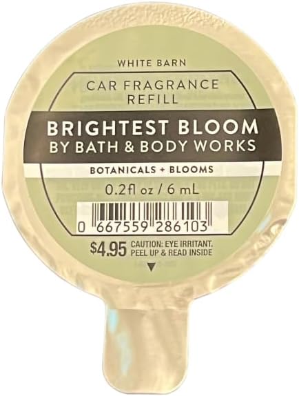 Bath &amp Body Works BRIGHTEST BLOOM Car Fragrance Refill 0.2 fl oz – 4 pack