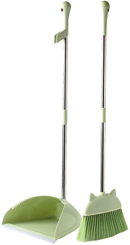 Dustpan and Broom - Suitable for Home Kitchen Office Lobby Floor Patio Sweeping IndoorOutdoor Spaces