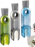 3-in-1 Cup Lid Cleaning Brush Set of 3 - Multi-Functional Water Bottle &amp Tumbler Lid Cleaner
