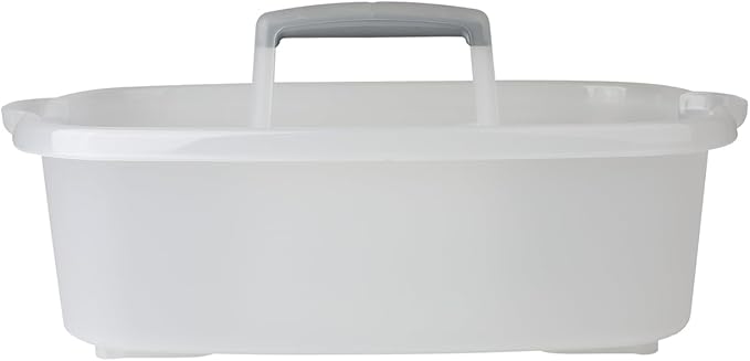Casabella Plastic Multipurpose Cleaning Storage Caddy with Handle 1.5-Gallon Clear