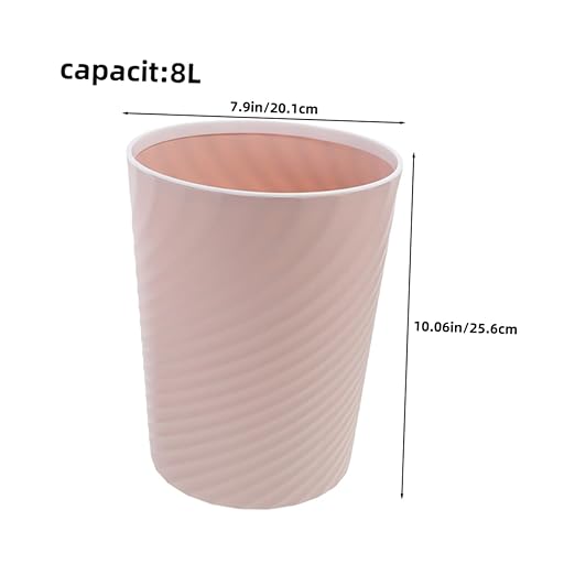 2pcs Small Rubbish Bin No Lid Design Wastebasket for Bathroom Office Bedroom Compact Garbage Container for Daily Waste Management