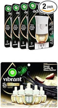 Air Wick Advanced Plug In Scented Oil Warmer (Pack of 4 Gadget Only) + 5ct Vibrant Refills Sweet Vanilla &amp Shea Butter
