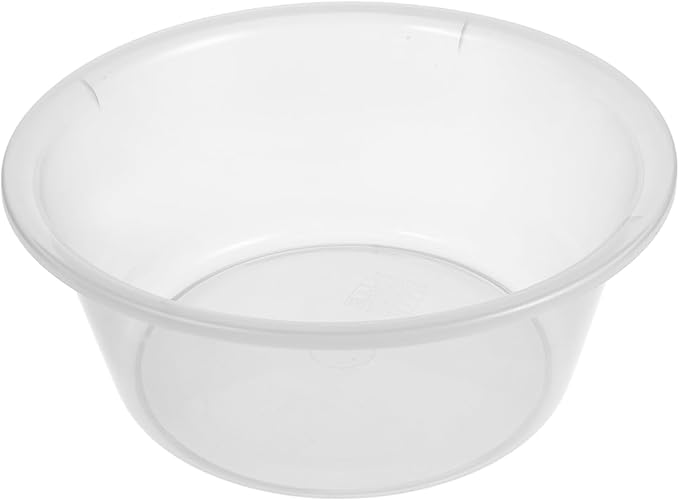 Transparent Foot Washing Basin Plastic Wash Tub 11.4 Inch Clear Basin for Home and Salon Foot Care and Face Cleaning