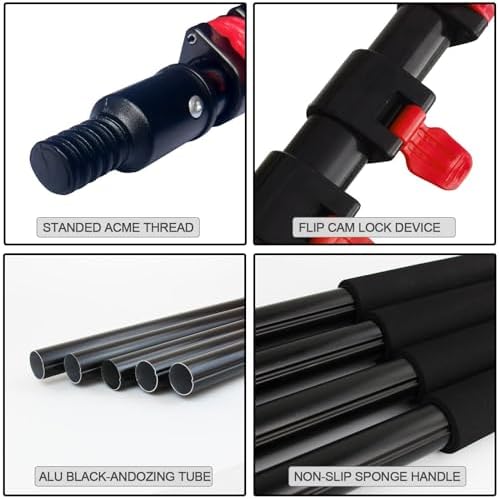 Glass Cleaning Brush Home Water Fed Telescopic Pole Kit Solar Panel Brush Rotating for Photovoltaic PanelTelescopic Window Cleaner Kit 6M Pole Water Fed Brush Extendable Solar Panel Washing