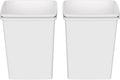 35QT Kitchen Trash Can Sturdy and Lightweight Slim Trash Can Trash Cans for Kitchen Workspace Bathroom Office Easy to Clean 4-Pack White