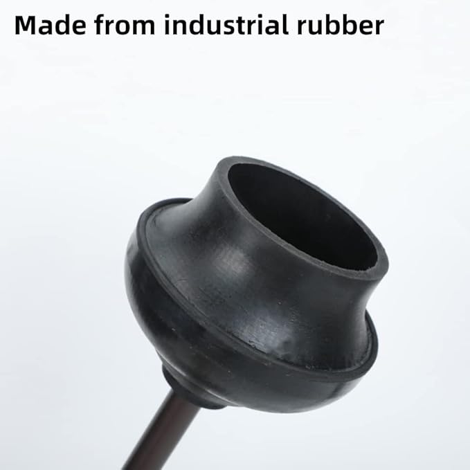 Black Toilet Plunger with Holder Bathroom Metal Canister Holder Drip Cup Heavy Duty Deep Cleaning