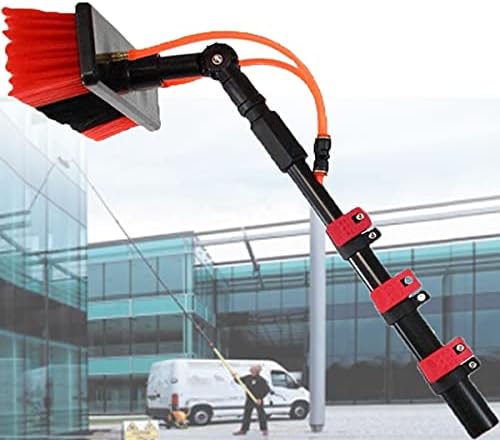 Glass Cleaning Brush Home Water Fed Telescopic Pole Kit Solar Panel Brush Rotating for Photovoltaic PanelTelescopic Window Cleaning Rod &amp Solar Panel Brush 3.6-11M Water Fed Pole for Photov