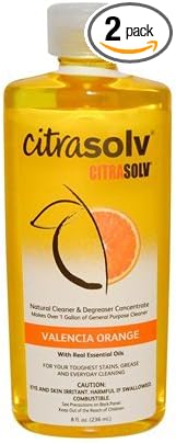 2 Packs of Citrasolv Natural Cleaner And Degreaser Valencia Orange - 8 Fl Oz by Citra Solv