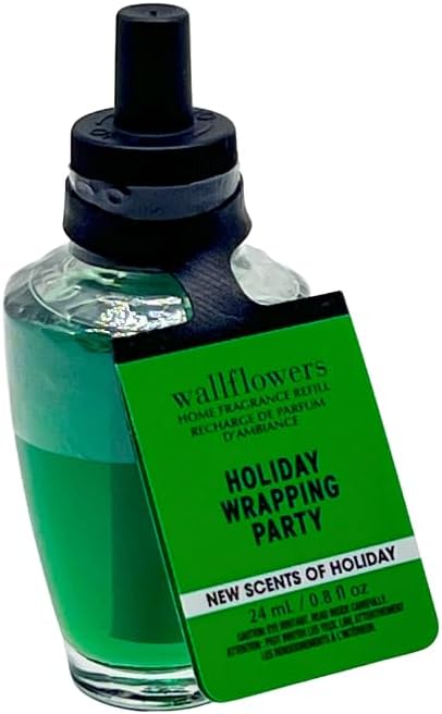 Bath &amp Body Works Winter Holiday Vibes Collection Wallflowers Refill – BLACK SHOPPING FRIDAY HOLIDAY WRAPPING PARTY POST HOLIDAY RESET and HIBERNATION MODE 4-piece Gift Set – 0.8 fl oz each