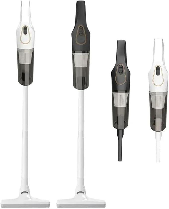 Cordless Vacuum Cleaner with Powerful Suction Motor Lightweight Design USB Charging for Multi for Surface Floor Carpet Dust Deep Clean(A-White)