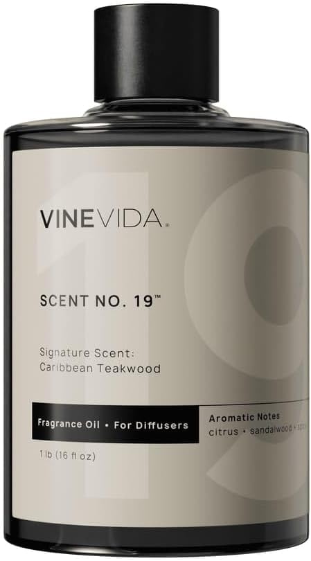 VINEVIDA [16 Fl Oz] Caribbean Teakwood Fragrance Oil for Cold Air Diffusers Essential Oils for Diffuser Oil Refill &amp Air Freshener Room Spray