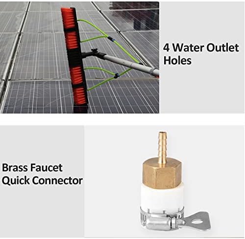 Telescopic Glass Cleaning BrushSolar Panel Brush Water Fed Window Washing Kit with Extension Pole Telescopic Extension Pole Cleaning Kit for Window Cleaning Photovolt