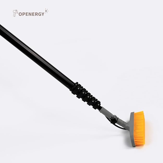 Topenergy Solar Panel Cleaning Brush and Pole Kit 24Ft Extendable Water Fed Pole Kit Outdoor Window Cleaner Tool for Solar Panel Window Roof RV Glass House Washing