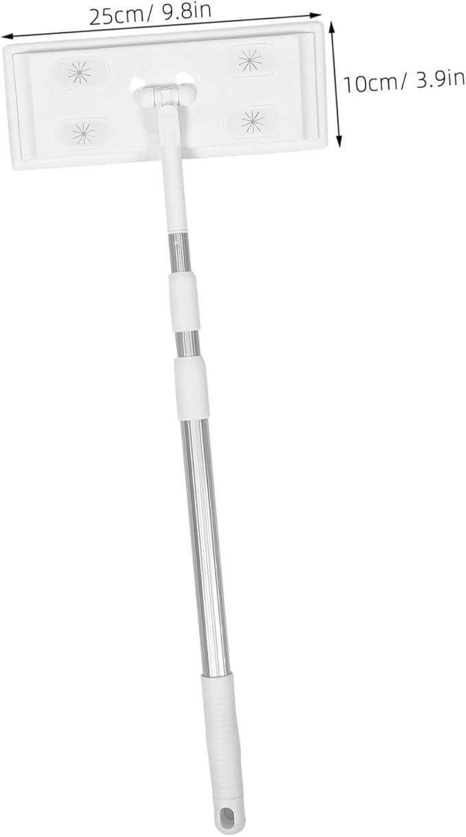 Electrostatic Dust Collector Mop 3-Section Telescopic Rod Non-Woven Floor for Home Cleaning Flat Mop for Dust Removal on Surfaces