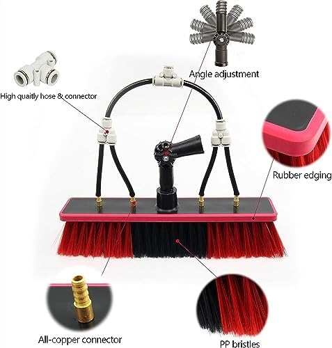 Glass Cleaning Brush Home Water Fed Telescopic Pole Kit Solar Panel Brush Rotating for Photovoltaic PanelWindow Cleaning Pole Retractable High-Altitude Cleaning Window Cleaning Brush Solar