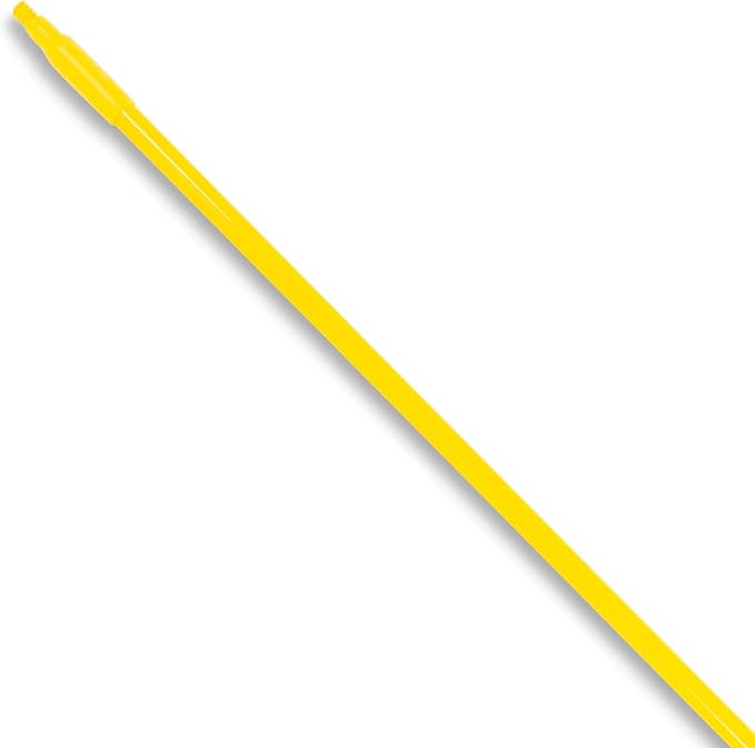SPARTA Fiberglass Broomstick Replacement Broom Handle with Acme Threaded Tip for Industrial Cleaning Tools Fiberglass 60 Inches Yellow