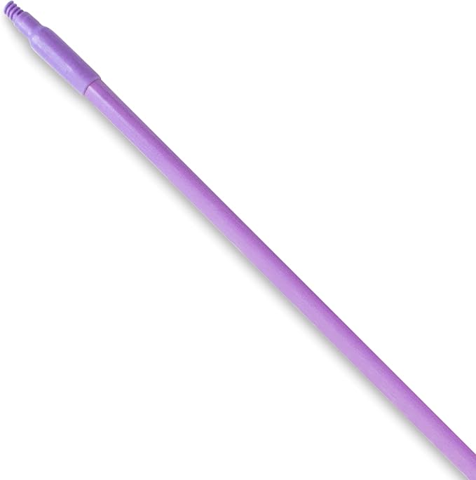 SPARTA Fiberglass Broomstick Replacement Broom Handle with Acme Threaded Tip for Industrial Cleaning Tools Fiberglass 60 Inches Purple